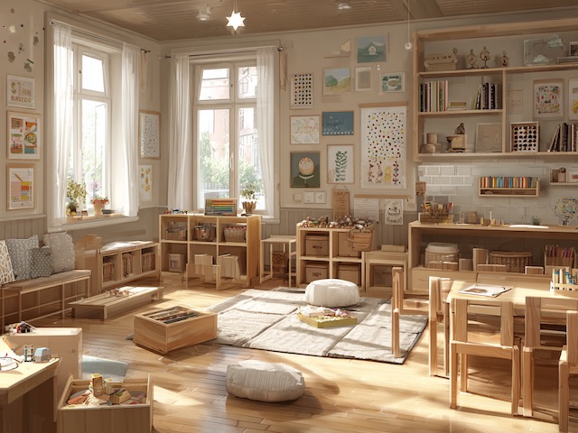 Montessori Kinderzimmer minimalistisch