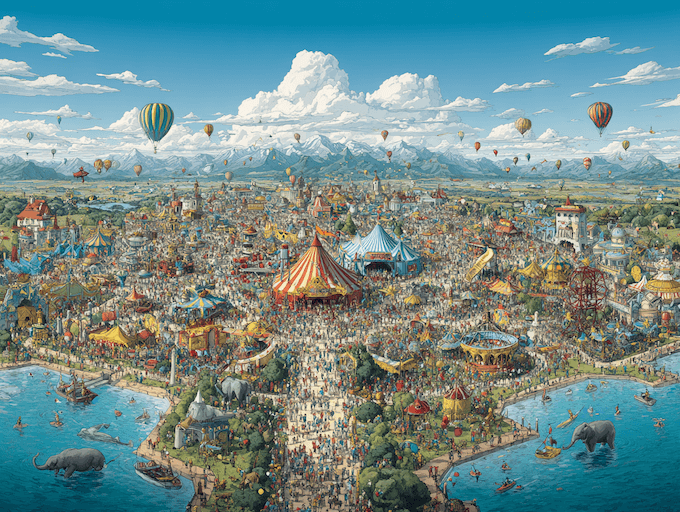 Zirkus trifft Zukunft: Berufe entdecken im Wimmelbild