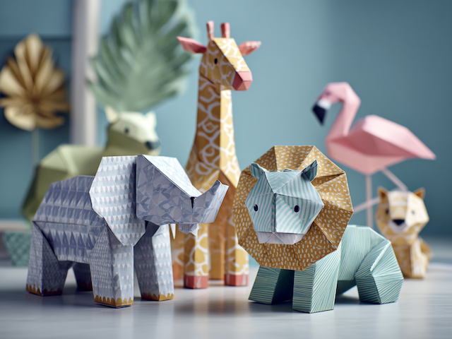 Tierisch kreativ, Papier-Tiere zum Falten & Ausschneiden