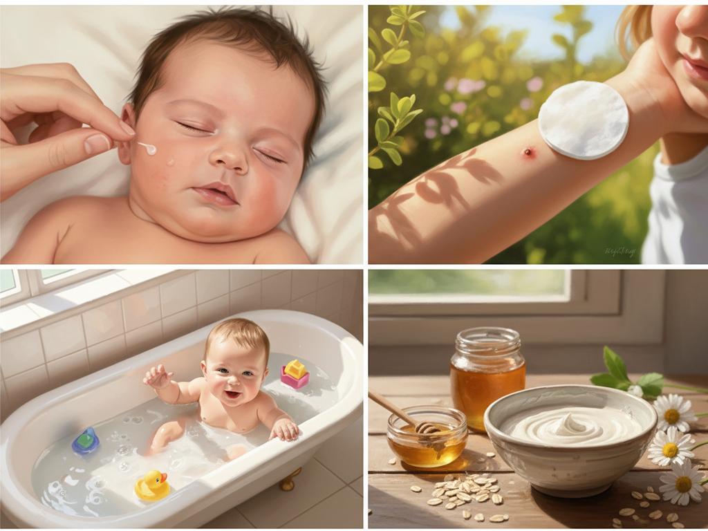 Vier anschauliche Pinterest-Bildszenen zeigen kreative Anwendungen von Muttermilch im Alltag – von Hautpflege bis Naturkosmetik.